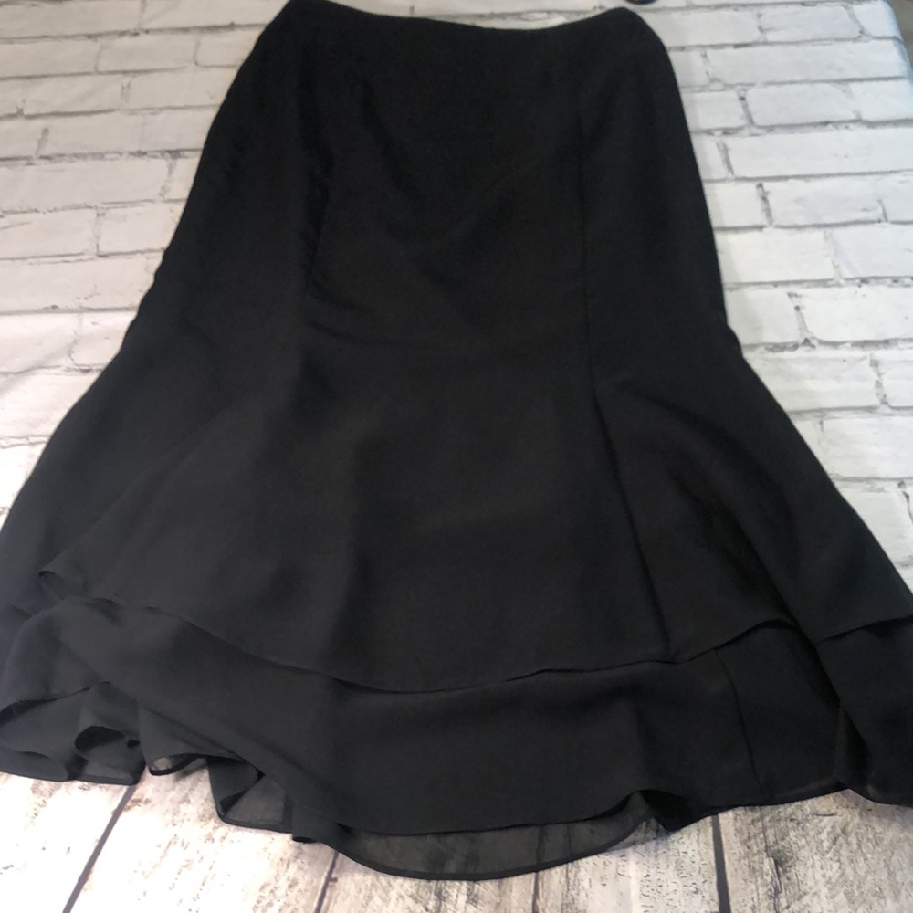 Adrianna Papell Evening Essentials black polyester skirt size 10P